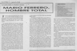 Mario Ferrero, hombre total