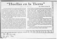 "Huellas en la tierra"  [artículo] Alberto Arraño.