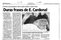 Duras frases de E. Cardenal
