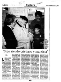 "Sigo siendo cristiano y marxista"  [artículo] M. E. M.