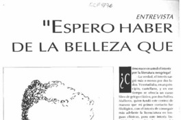 "Espero haber comunicado algo de la belleza que he hallado"  [artículo] Verónica Jiménez D. [y] Kurt Folch M.