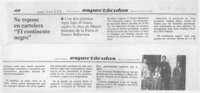 Se repone en cartelera "El continente negro"  [artículo].