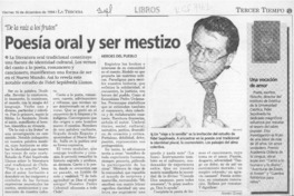 Poesía oral y ser mestizo  [artículo] Andrés Gómez.
