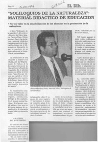"Soliloquios de la naturaleza", material didáctico de educación  [artículo].