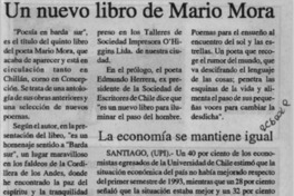Un Nuevo libro de Mario Mora  [artículo].