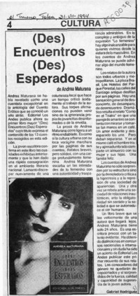 (Des) encuentros (des) esperados  [artículo] Gabriel Rodríguez.