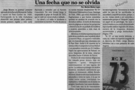 Una fecha que no se olvida  [artículo] Marino Muñoz Lagos.