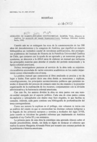 Reseñas  [artículo] Cristian Gazmuri.