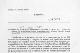 Reseñas  [artículo] Cristian Gazmuri.