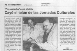 Cayó el telón de las Jornadas Culturales  [artículo].