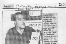 Supervisor de empresa minera editó primera obra literaria  [artículo].