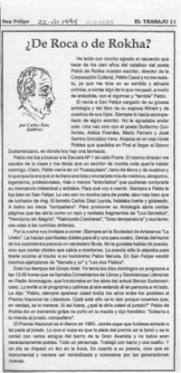 ¿De Roca o de Rokha?