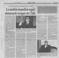 La medida impedirá seguir destacando imagen de Chile  [artículo].