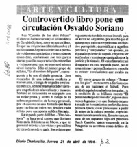 Controvertido libro pone en circulación Osvaldo Soriano  [artículo].