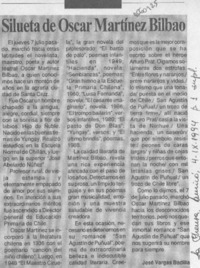 Silueta de Oscar Martínez Bilbao  [artículo] José Vargas Badilla.