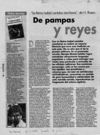 De pampas y reyes  [artículo].