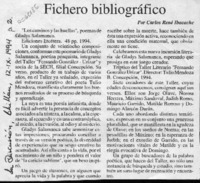 Fichero bibliográfico  [artículo] Carlos René Ibacache.