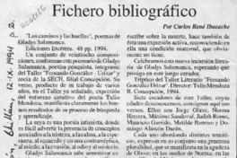 Fichero bibliográfico  [artículo] Carlos René Ibacache.