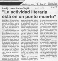 "La actividad literaria está en un punto muerto"  [artículo].