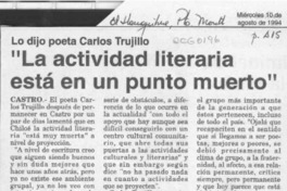 "La actividad literaria está en un punto muerto"  [artículo].