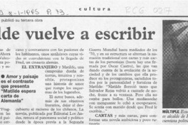 El Alcalde vuelve a escribir  [artículo].