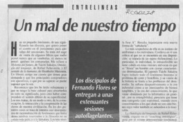 Un mal de nuestro tiempo  [artículo] Gonzalo Contreras.