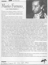 Mario Ferrero  [artículo] Simón Bunker.