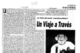 Un viaje a través de Ernesto Cardenal  [artículo] Francisco Véjar.