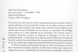 Frutos extraños  [artículo] Ignacio Valente.