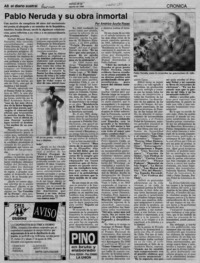 Pablo Neruda y su obra inmortal  [artículo] Américo Acuña Rosas.