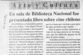 En sala de Biblioteca Nacional fue presentado libro sobre cine chileno  [artículo].