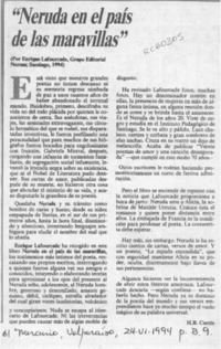 "Neruda en el país de las maravillas"  [artículo] H. R. Cortés.