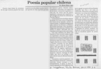 Poesía popular chilena  [artículo] Marino Muñoz Lagos.