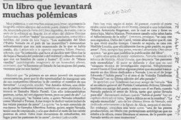 Un Libro que levantará muchas polémicas  [artículo].
