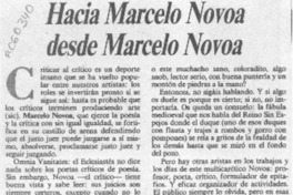 Hacia Marcelo Novoa desde Marcelo Novoa  [artículo] Víctor Rojas Farías.