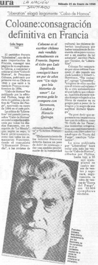 Coloane, consagración definitiva en Francia