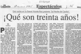 Qué son teinta años!  [artículo] G. B.