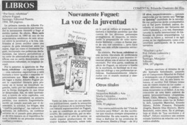 Nuevamente Fuguet: La voz de la juventud  [artículo] Eduardo Guerrero del Río.