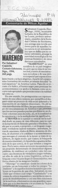 Marengo  [artículo] Milton Aguilar.