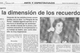 En la dimensión de los recuerdos  [artículo] Eduardo Henríquez O.