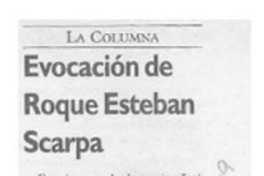 Evocación de Roque Esteban Scarpa  [artículo] Hugo Montes Brunet.