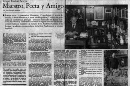 Maestro, poeta y amigo