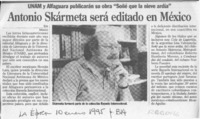 Antonio Skármeta será editado en México  [artículo].