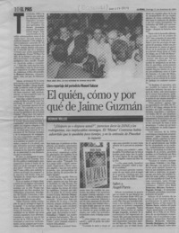 El quién, cómo y por qué de Jaime Guzmán  [artículo] Hernán Millas.