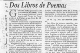 Dos Libros de poemas