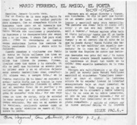 Mario Ferrero, el amigo, el poeta  [artículo] Jenaro Gajardo Vera.