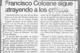 Francisco Coloane sigue atrayendo a los críticos  [artículo]