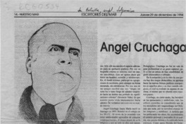 Angel Cruchaga Santa María y la voz del mar  [artículo] Manuel Montecinos C.