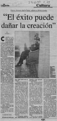 "El éxito puede dañar la creación"  [artículo] I. I.