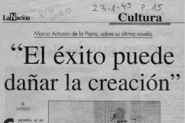 "El éxito puede dañar la creación"  [artículo] I. I.